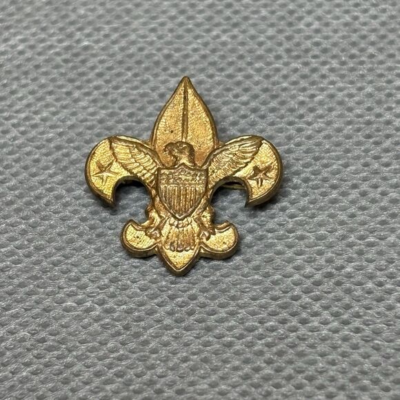 Antique 1911 Patent Boy Scout Lapel Pin BSA Scout Pin Tenderfoot Hat Pin - Picture 1 of 5